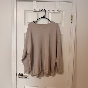 Cozy Beige Waffle Sweater